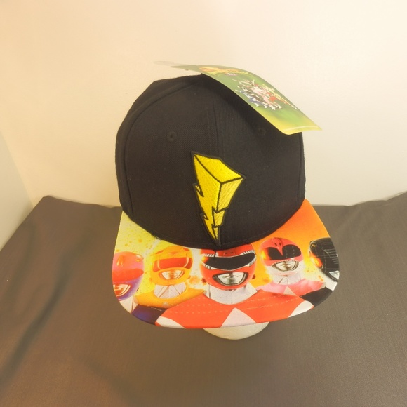 Power Rangers  Lightning Bolt Black Baseball Hat - Picture 1 of 8